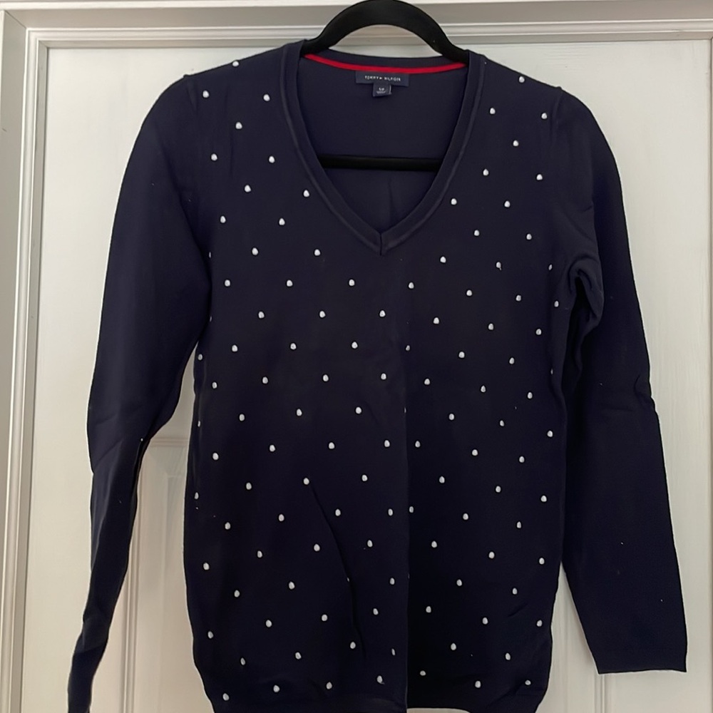 Navy blue v neck sweater